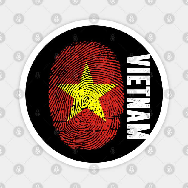 Vietnam Flag Fingerprint My Story DNA Vietnamese Magnet by Your Culture & Merch